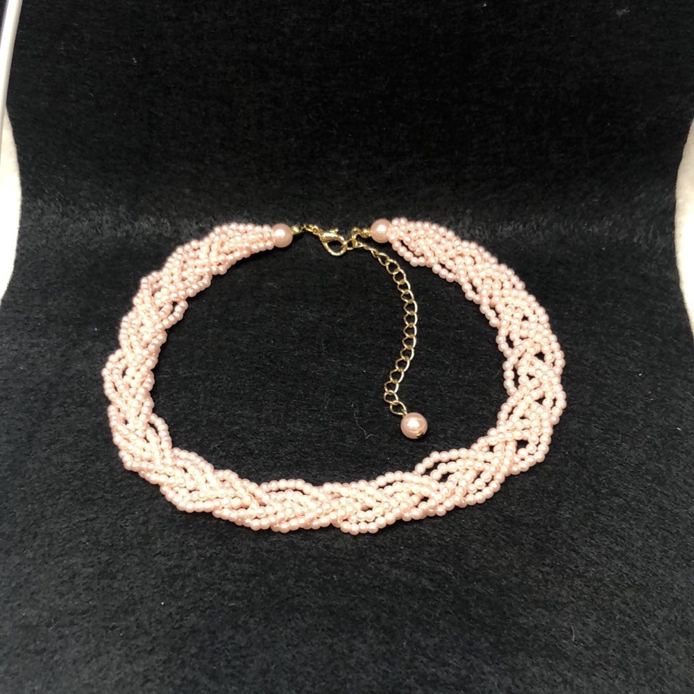 Vintage Avon Pink Seed Pearl Necklace and Earrings - Picture 2 of 7